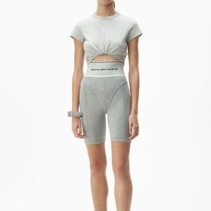Alexander wang logo shorts